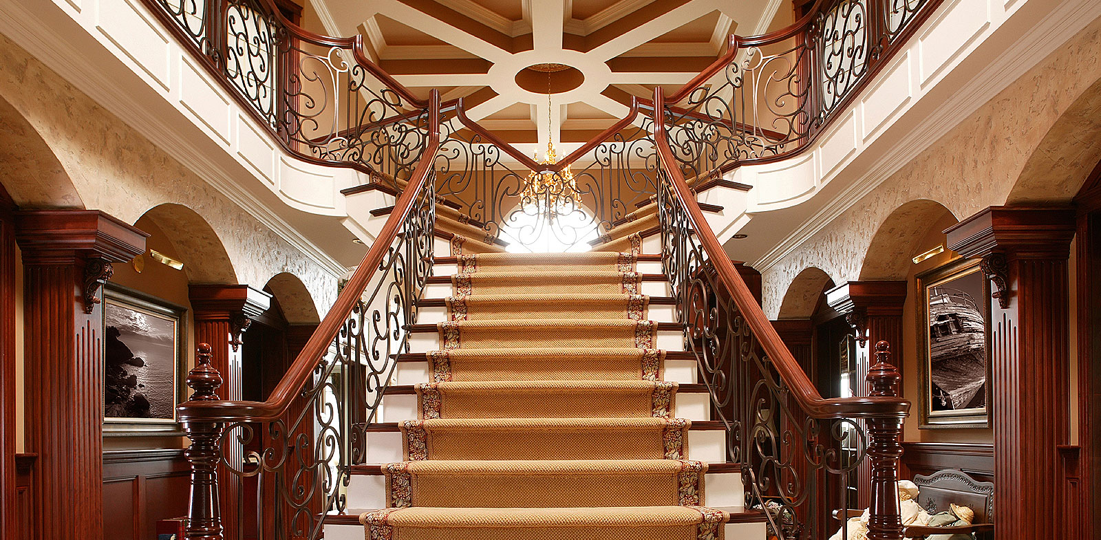 Luxury home staircase